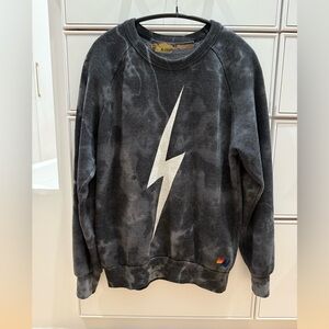 Aviator Nation sweatshirt in grey/black tie dye Unisex size XSmall